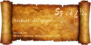 Szuhai Ágnes névjegykártya